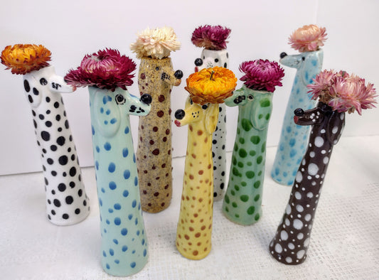 Dog Bud Vase