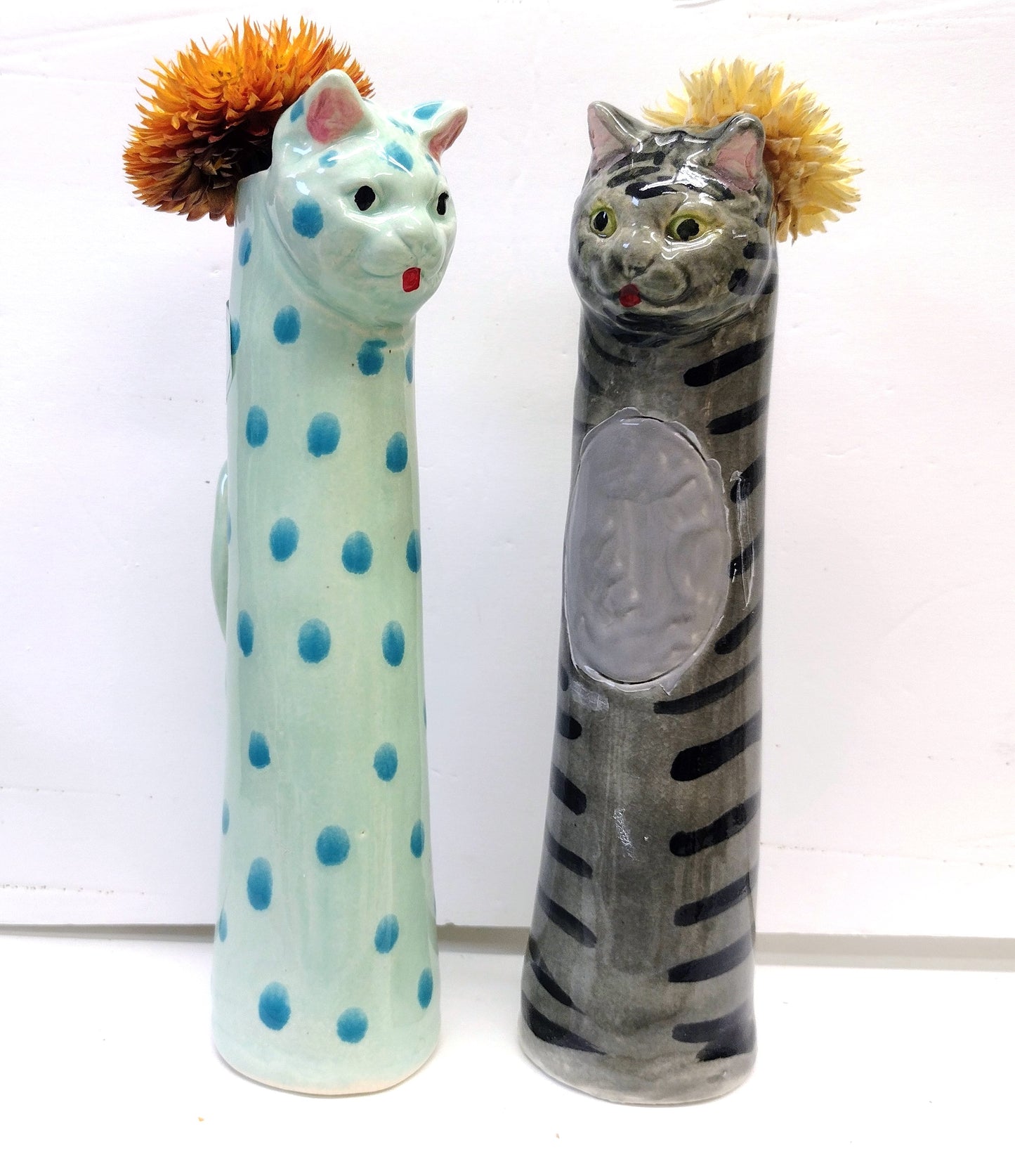 Pastel Cat Bud Vase
